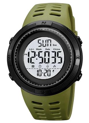 Часы наручные мужские skmei 2070agwt army green, армейские часы противоударные. цвет: зеленый