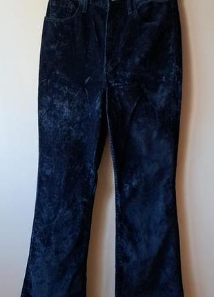 Levi's premium темно-синие велюровые джинсы клеш, высокая посадка, w29