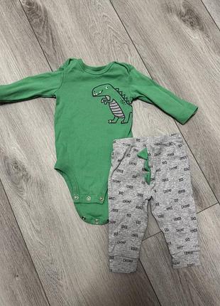 Набір carters бодік з довгим рукавом і штани на хлопчика 6 місяців