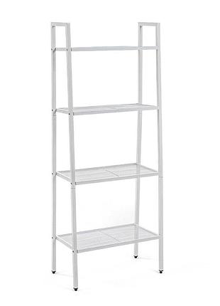 Стеллаж-этажерка четырехъярусная из металла 60х35х148см белый sw-00002104