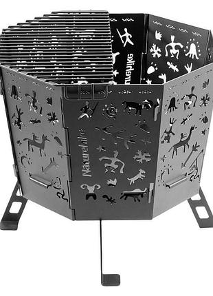 Гриль портативный раскладной naturehike cnh22cj036, сталь