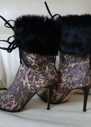 Ботинки полусапожки кожа сша nicole miller