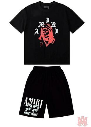 Набор летний шорты футболка amiri.