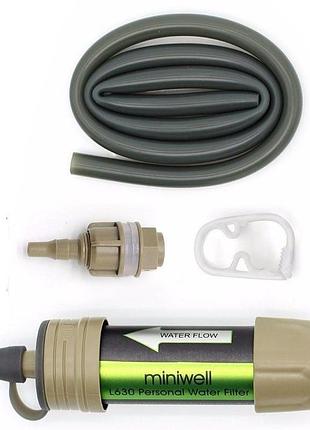 Переносной портативный фильтр для воды туристический miniwell l630