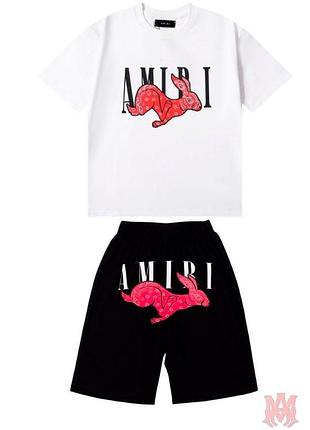 Набор летний шорты футболка amiri.