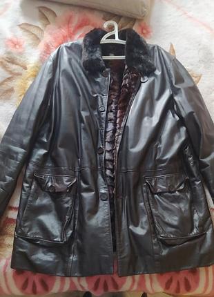 Куртка мужская, кожа+норка xxl