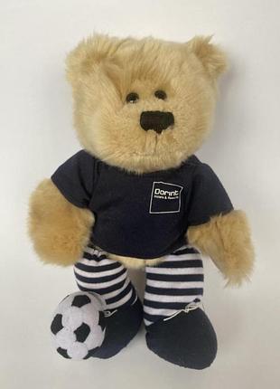 Мягкая игрушка мишка футболист медведь плюшевый медвежонок с футбольным мячом  размер - 25 см