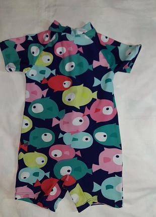 Спортивний цілісний купальник,,next",,рибки",дівчинці , 1.5-2poк./86-92см.