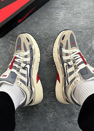 🔥👟чоловічі кросівки 💪 nike p-6000 ivory-thunder light khaki/pale  blue