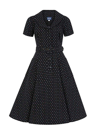 Платье миди в горох в стиле ретро