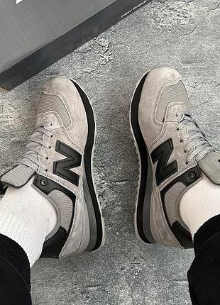 🔥👟чоловічі кросівки 💪 new balance 574 grey/black сірі