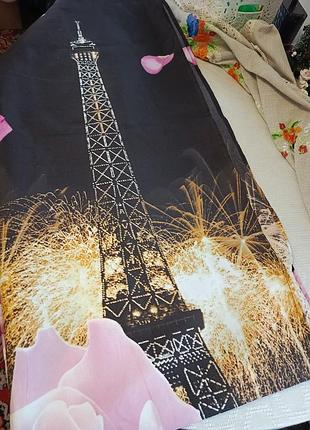 Простынь двуспальная бязь эйфелевая башня с розами 2х2.20 простынь двуспалка