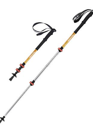 Треккинговая палка 3-х сек. naturehike men st 01 6061 al nh17d001-z, алюминий, золотистая