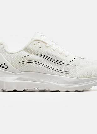 Кроссовки женские беговые белые alo yoga runner white, женккие белые кроссовки для спорта
