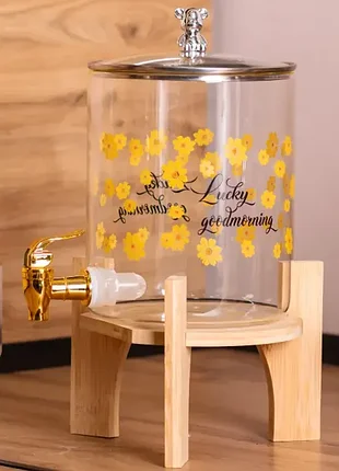 Лимонадниця з краном 3,6 л на бамбуковій підставці