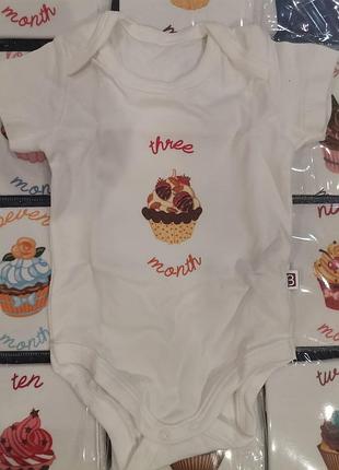Подарунковий набір 12 шт від 1 до 12 місяців боді маєчка дуже гарної якості