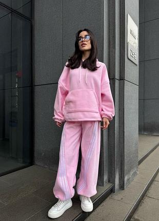 Костюм флісовий тедді,тедди,адидас,рожевий,адідас,рожевий,женский спортивный комплект двойка розовый,бежевый,беж