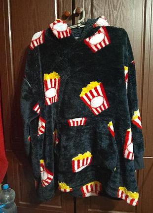 Толстовка-плед primark "popcorn mood"