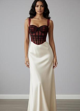 Модний сексуальний сітчастий прозорий топ-бюстьє з контрастним кольором, що прикрашає груди, для стрункості та універсальності