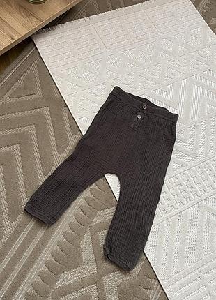 Сірі муслінові штани tu 12-18 місяців, штани на 12-18м, міслінові дитячі штани, легкі штани на 1-1,5р