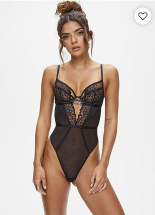 Сексуальный боди ann summers размер xs-s 70-75 а-в эротическое женское белье комбидрес с кружевом стринги