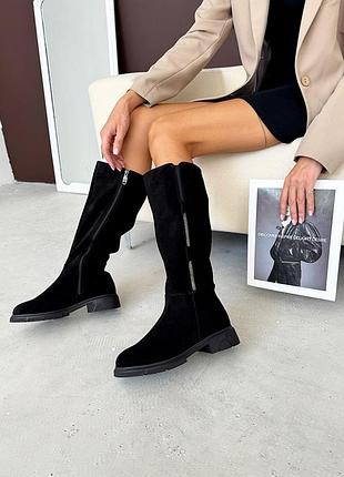 Сапоги натуральная замша