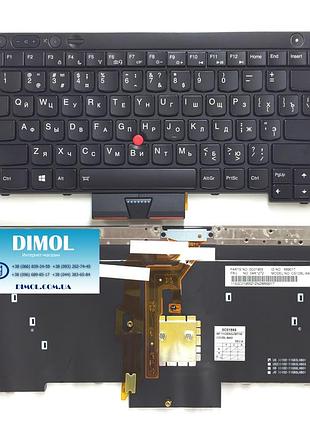 Оригінальна клавіатура lenovo thinkpad t430 ru, black, backlit