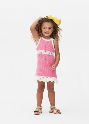 Летний вязаный сарафан на 7-8 лет