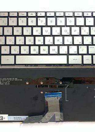 Оригінальна клавіатура для ноутбука hp spectre x360 13-w, 13-ac, 13-ad, 13-ae series, ru, silver, підсвітка
