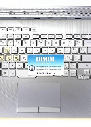 Оригінальна клавіатура для asus rog strix g15 g512lw, g531gt series, ua, блакитний, блакитна передня панель, підсвічування