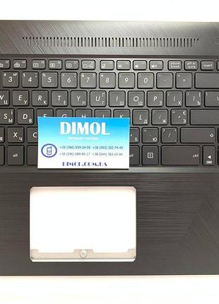 Оригинальная клавиатура для ноутбука asus vivobook x570, x570ud, m570d black, передняя панель, подсветка