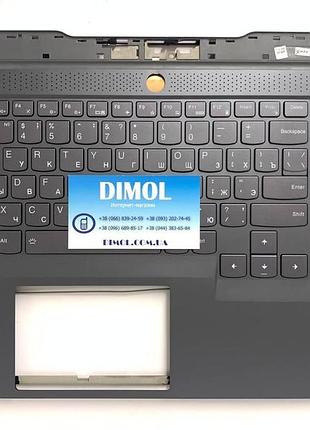 Оригінальна клавіатура для ноутбука lenovo legion s7-15ach6, s7-15imh5 series, gray, rus, підсвічування, темно-сіра передня панель