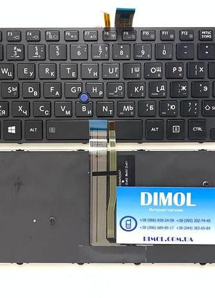 Оригінальна клавіатура для toshiba portege r30-c, satellite pro r40-c series, black, ru, підсвічування
