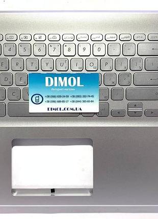 Оригинальная клавиатура для asus a712, d712, f712, s712, x712 silver, подсветка, серебристая панель