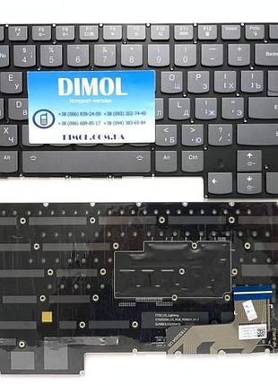 Оригінальна клавіатура для ноутбука lenovo legion y9000k series, rus, gray, підсвічування - rgb