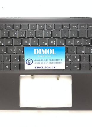 Оригінальна клавіатура для ноутбука dell vostro 14 5410, 14 5415 series, ukr, black, сіра передня панель