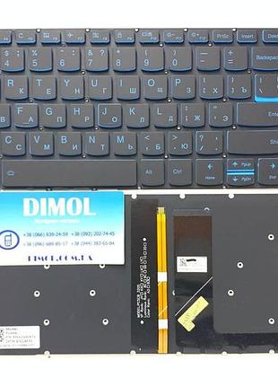 Клавіатура для ноутбука lenovo ideapad l340-15, l340-15api, l340-15iwl series, блакитне підсвічування
