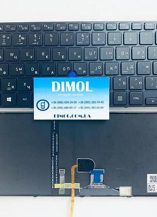 Оригінальна клавіатура для toshiba tecra x40-d series, black, ru, підсвічування