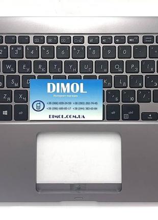 Оригинальная клавиатура для ноутбука asus tp401cae-1a series, rus, black, серая передняя панель