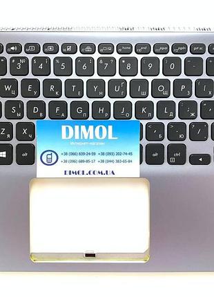 Оригінальна клавіатура для ноутбука asus vivobook s14 s430f, s430, x430 сріблясто-сіра передня панель, підсвічування