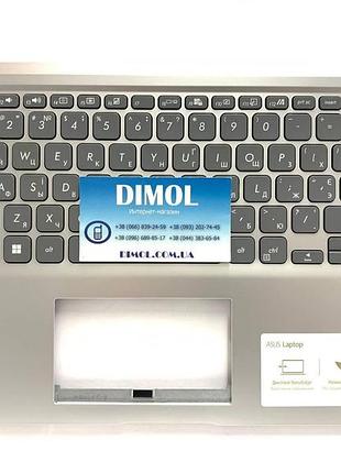 Оригінальна клавіатура для ноутбука asus vivobook 14 x415, x415ja, f415, v4200e, v4200jita series, grey, rus, срібляста панель