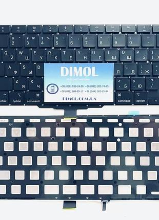 Оригінальна клавіатура для apple macbook air retina 13″ a2337 black, ru, підсвічування, горизонтальний ентер