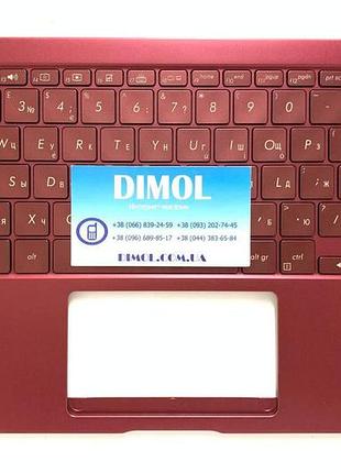 Оригінальна клавіатура для ноутбука asus zenbook ux391, ux391f, ux391fa, ux391u, ux391ua series, червоний, ru, підсвічування