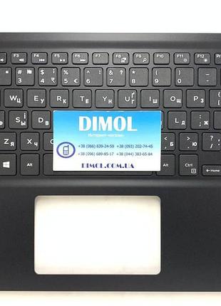 Оригінальна клавіатура для dell vostro 14-5481, v5481 series, ru, black, чорна передня панель