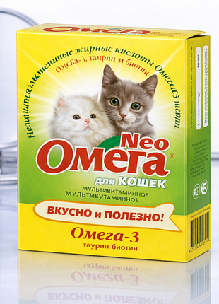 Вітаміни омега neo для кошенят з таурином і карнітином