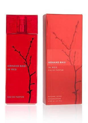 Женская парфюмированная вода armand basi in red eau de parfum (арманд баси инд о де парфюме) 100 мл.распродажа!!!