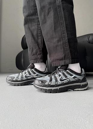 Кроссовки nike p-6000 grey/black 4