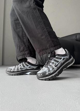 Кроссовки nike p-6000 grey/black 5