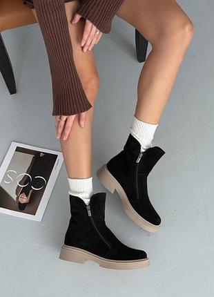 Ботинки натуральная замша