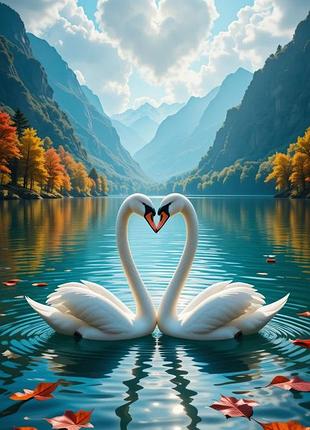 Алмазна мозаїка "озеро закоханих", на підрамнику 30*40см, в кор. 31*41*2,5см, тм dreamtoys